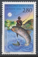 Andorre FR N°450 2f.80 Pêche à La Mouche N** ZA450 - Unused Stamps