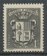 Andorre Français N°47, 1c. Noir NEUF** ZA47 - Unused Stamps