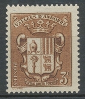 Andorre Français N°49, 3c. Brun NEUF** ZA49 - Unused Stamps