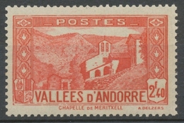 Andorre Français N°85, 2f.40 Rouge NEUF** ZA85 - Unused Stamps