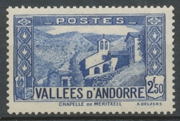 Andorre Français N°87, 2f.50 Outremer NEUF** ZA87 - Unused Stamps