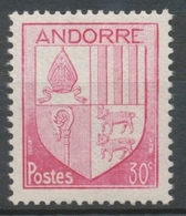 Andorre Français N°94, 30c. Rose-lilas NEUF** ZA94 - Unused Stamps