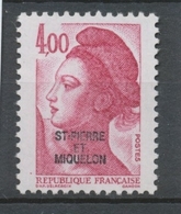 SPM  N°467 T-P France De 1982 à 1985 4f Rouge-carmin(2244) ZC467 - Unused Stamps