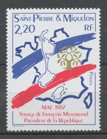 SPM  N°478 François Mitterrand Cartes De France, Des îles ZC478 - Neufs