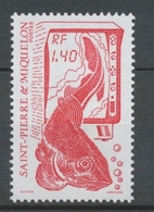 SPM  N°502 La Pêche. Type De 1986. 1f.40 Rouge ZC502 - Unused Stamps