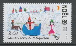 SPM  N°512 Noël Dessin D'enfant 2f20 "Père Noël", De Magalie Olano (8 Ans) ZC512 - Ongebruikt