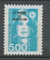SPM  N°525 Marianne Du Bicentenaire. 5f. Bleu-vert  (2625) ZC525 - Nuevos