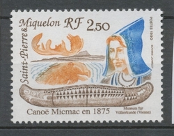 SPM  N°527 Canoë Micmac 1875 Canoë, Tête De Femme, Tête D'élan 2f50 Brun, Bleu, Brun-orange ZC527 - Unused Stamps