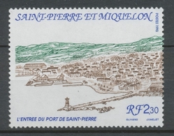 SPM  N°529 Vue Générale De Saint-Pierre 2f30 Bleu, Vert, Brun L' Entrée Du Port ZC529 - Neufs