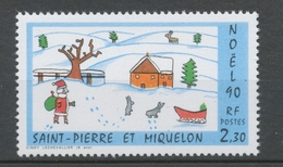 SPM  N°533 Noël Dessin D'enfant 2f30  Oeuvre De Cindy Lechevallier  (9 Ans) ZC533 - Unused Stamps