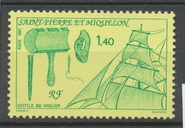 SPM  N°535 Outils De Voilier 1f40 émeraude Sur Jaune Outils, Voilure ZC535 - Unused Stamps