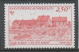 SPM  N°537 Images Du Passé. 1f.70 Bleu L' île Aux Marins ZC537 - Unused Stamps