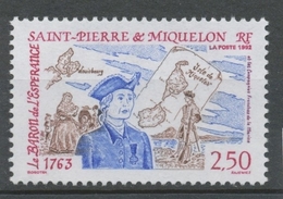 SPM  N°570 Le Baron De L' Espérance, Les Compagnies Franches De La Marine Cartes, Personnages De 1763 2f50 ZC570 - Unused Stamps