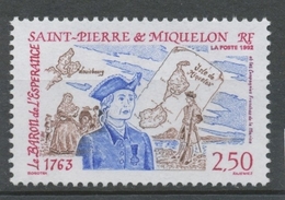 SPM  N°570 Le Baron De L' Espérance, Les Compagnies Franches De La Marine Cartes, Personnages De 1763 2f50 ZC570 - Ungebraucht