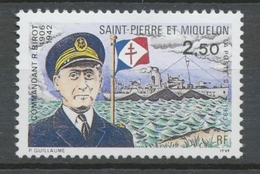 SPM  N°573 Hommage Au Commandant R Birot (1906-1942) 2f50 Portrait, Bâtiment, Drapeau ZC573 - Unused Stamps
