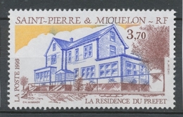 SPM  N°584 La Résidence Du Préfet 3f70 Brun-roux, Bleu, Jaune ZC584 - Unused Stamps