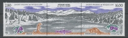 SPM  N°586A Patrimoine Naturel Des Iles St-Pierre-et-Miquelon Le Triptyque Avec Vignette Centrale ZC586A - Unused Stamps