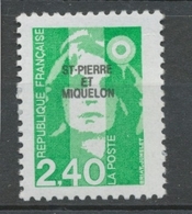 SPM  N°587 Marianne Du Bicentenaire. 2f.40 Vert (2820) ZC587 - Ongebruikt