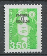 SPM  N°588 Marianne Du Bicentenaire 3f50 Vert-jaune (2821) ZC588 - Unused Stamps