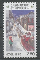 SPM  N°591 Noël 2f80 Enfant Regardant Passer Le Père Noël, Son Attelage ZC591 - Unused Stamps