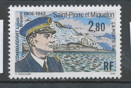 SPM  N°592 Hommage Au Commandant Louis Blaison (1906-1942) 2f80 Portrait, Submersible, Vue De La Côte ZC592 - Ungebraucht