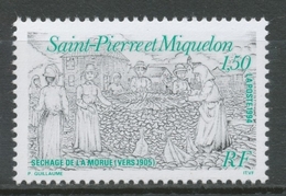 SPM  N°595 Le Séchage De La Morue (vers 1905) Femmes Au Travail 1f50 Noir, Vert ZC595 - Nuovi