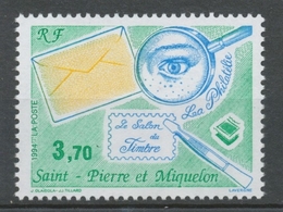SPM  N°606 Le Salon Du Timbre, à Paris Enveloppe, Pinces, Loupe 3f70 Bleu, Vert, Jaune ZC606 - Nuevos