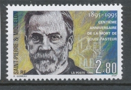 SPM  N°609 Centenaire De La Mort De Louis Pasteur 2f80 Portrait ; Cornues, éprouvettes ZC609 - Nuovi