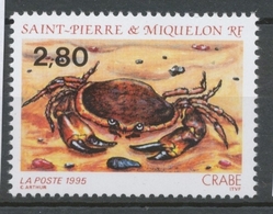 SPM  N°615 Faune Marine. Multicolores. 2f.80 Crabe ZC615 - Neufs