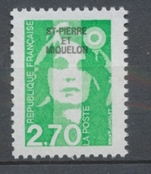 SPM  N°630 T.P De France. 2f.70 Vert (3005) ZC630 - Unused Stamps