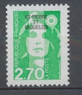 SPM  N°630 T.P De France. 2f.70 Vert (3005) ZC630 - Nuevos