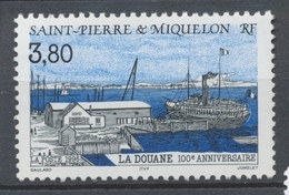 SPM  N°636 Bâtiment Public. La Douane. 3f.80 Noir Et Bleu ZC636 - Neufs
