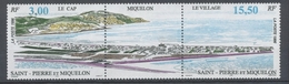 SPM  N°640A Vue Générale De Miquelon Le Triptyque Avec Vignette Centrale ZC640A - Ungebraucht