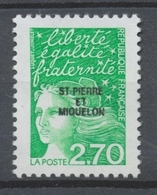 SPM  N°650 Marianne Du 14 Juillet. 2f.70 Vert (3083) ZC650 - Ungebraucht