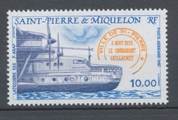 SPM  N°65 Avion  "Ville De St-Pierre" 10f Bleu, Orange, Violet-gris Latecoère 522, En Service En 1939 ZC65 - Unused Stamps
