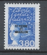 SPM  N°652 Marianne Du 14 Juillet. 3f.80 Bleu (3093) ZC652 - Unused Stamps