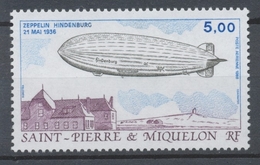 SPM  N°66 Transports Aériens 5f Eppelin "Hindenburg" ZC66 - Unused Stamps