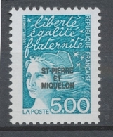 SPM  N°667 T.-P De France. 5f. Bleu-vert  (3097) ZC667 - Nuovi