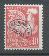 Préoblitérés N°121 Type Coq Gaulois. 40c. Rouge-brun ZP121 - 1953-1960