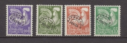Préos 1960 Série Coq N°119 à 122  Neuf Luxe **. ZP122A - 1953-1960