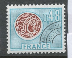 Préoblitérés N°135 Monnaie Gauloise.  48c. Bleu Et Brun ZP135 - 1964-1988