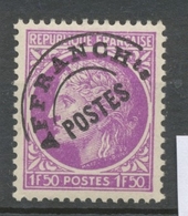 Préoblitérés N°91A 1 F. 50 Lilas ZP91A - 1893-1947