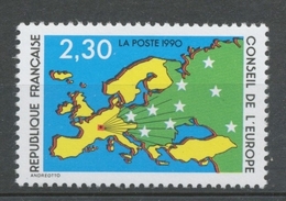 Service N°104 Conseil Europe Carte D' Europe, étoiles 2f30 ZS104 - Ongebruikt