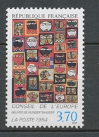 Service N°113 Conseil Europe "36 Têtes" Hundertwasser 3f70 ZS113 - Mint/Hinged