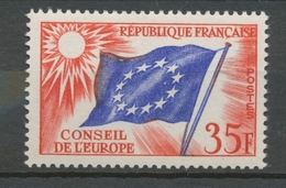 Service N°20 Conseil Europe 35 F Rouge-brique Et Bleu Foncé ZS20 - Ungebraucht