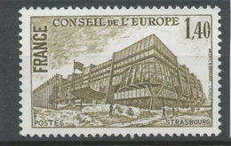 Service N°63 Conseil De L' Europe. 1f.40 Brun-olive ZS63 - Mint/Hinged