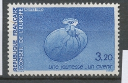 Service N°87 Conseil De L' Europe Pied Chaussé 3f20 Bleu ZS87 - Mint/Hinged