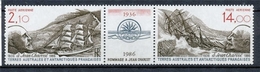 T.A.A.F Aérien 1986 N°94A Hommage à Jean Charcot (1867-1936). Triptyque N** ZT199A - Airmail