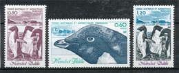 T.A.A.F 1980 N°86 à 88 Série Faune. Le Manchot D'Adélie. N** ZT45A - Unused Stamps