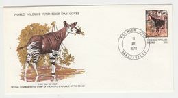 FDC First Day Of Issue WWF World Wildlife Fund Brazzaville Republic Of The Congo 1978 Okapi - FDC